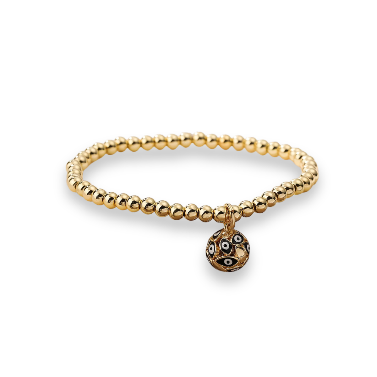 19 Styles! Trendy Gold Bead Colorful Evil Eye Charm Pendant Bracelet Bangle CZ Sparkly Bracelet Stack Stacking
