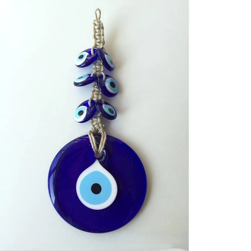 37 Style Collection! Lucky Eye Glass Blue Turkish Evil Eye Pendant Wall Hanging Multi Color Bead Handmade Decoration for Home Living Room Car