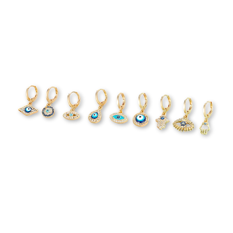Serene Hamsa Hoop Earrings- GOLD
