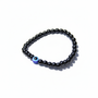1 or 2 Piece Turkish Evil Eyes Bracelet Black Natural Stone Beads Obsidian Men's Unisex Black