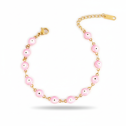 Many Colors! 316L Stainless Steel Necklace and Bracelet Gold Color Colorful Evil Eye Chain Necklace Enamel Eye Necklaces For Women Choker Jewelry