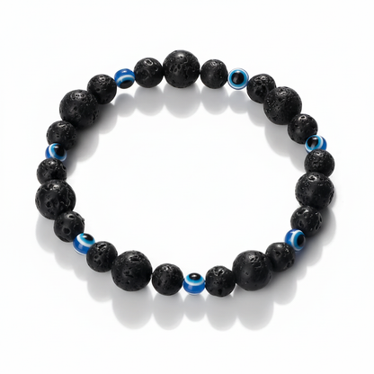32 Styles To Choose From! Evil Eye Beaded Bracelets Natural Cat Eye Stone 6 8mm Opal Men Unisex Adjustable