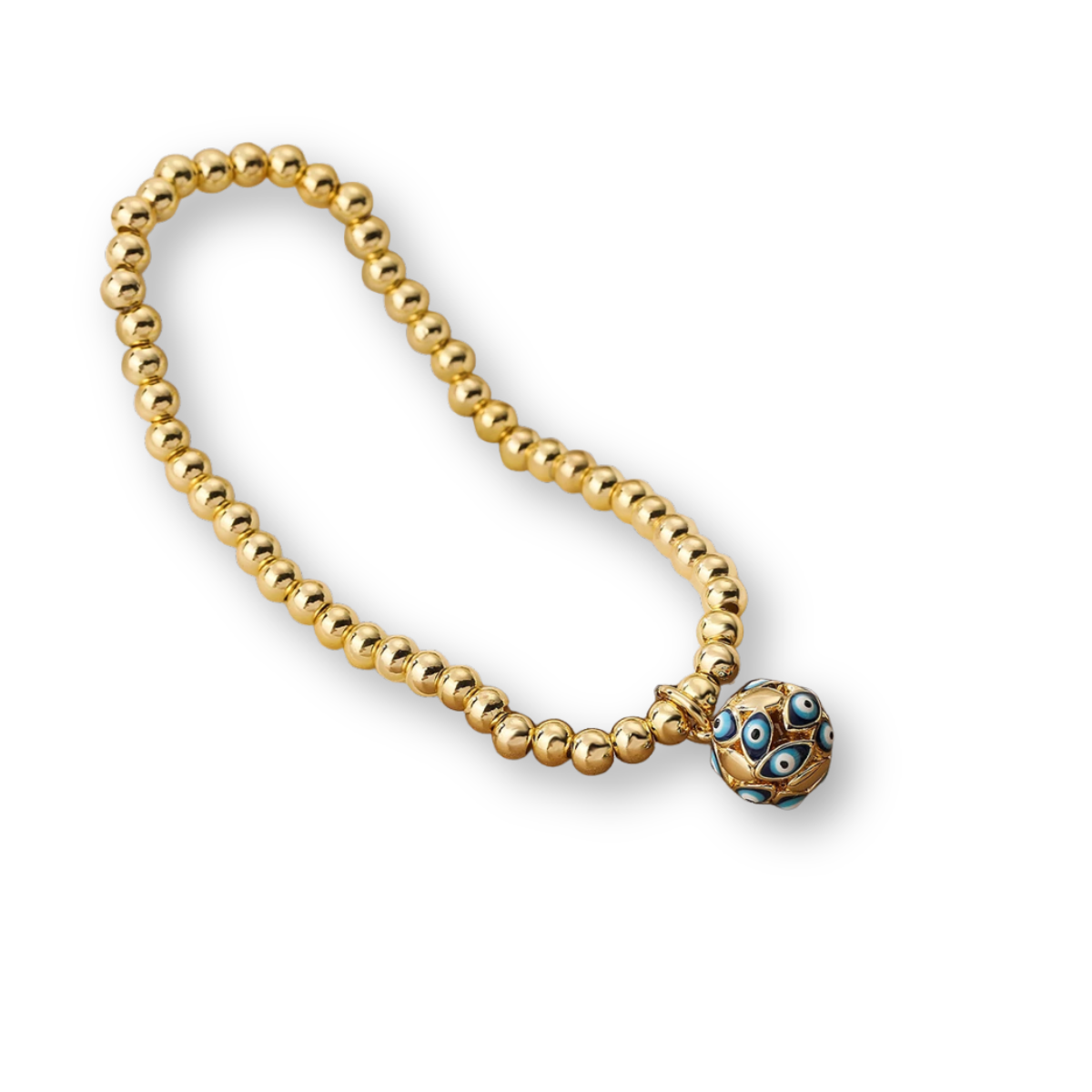 19 Styles! Trendy Gold Bead Colorful Evil Eye Charm Pendant Bracelet Bangle CZ Sparkly Bracelet Stack Stacking