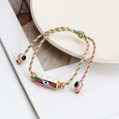 16 Colors! Colorful Evil Eye Thread Rope Braided Charm Bracelet Adjustable