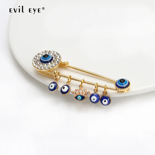 20 Styles Gold or Silver! Evil Eye Brooch Pin Color Heart Hand Charm Brooch for Women