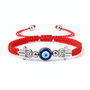 8 Colors! Hand of Fatima Pendant Bracelet Turkish Blue Evil Eye Lucky Red Braided Rope Handmade Adjustable for Men Unisex