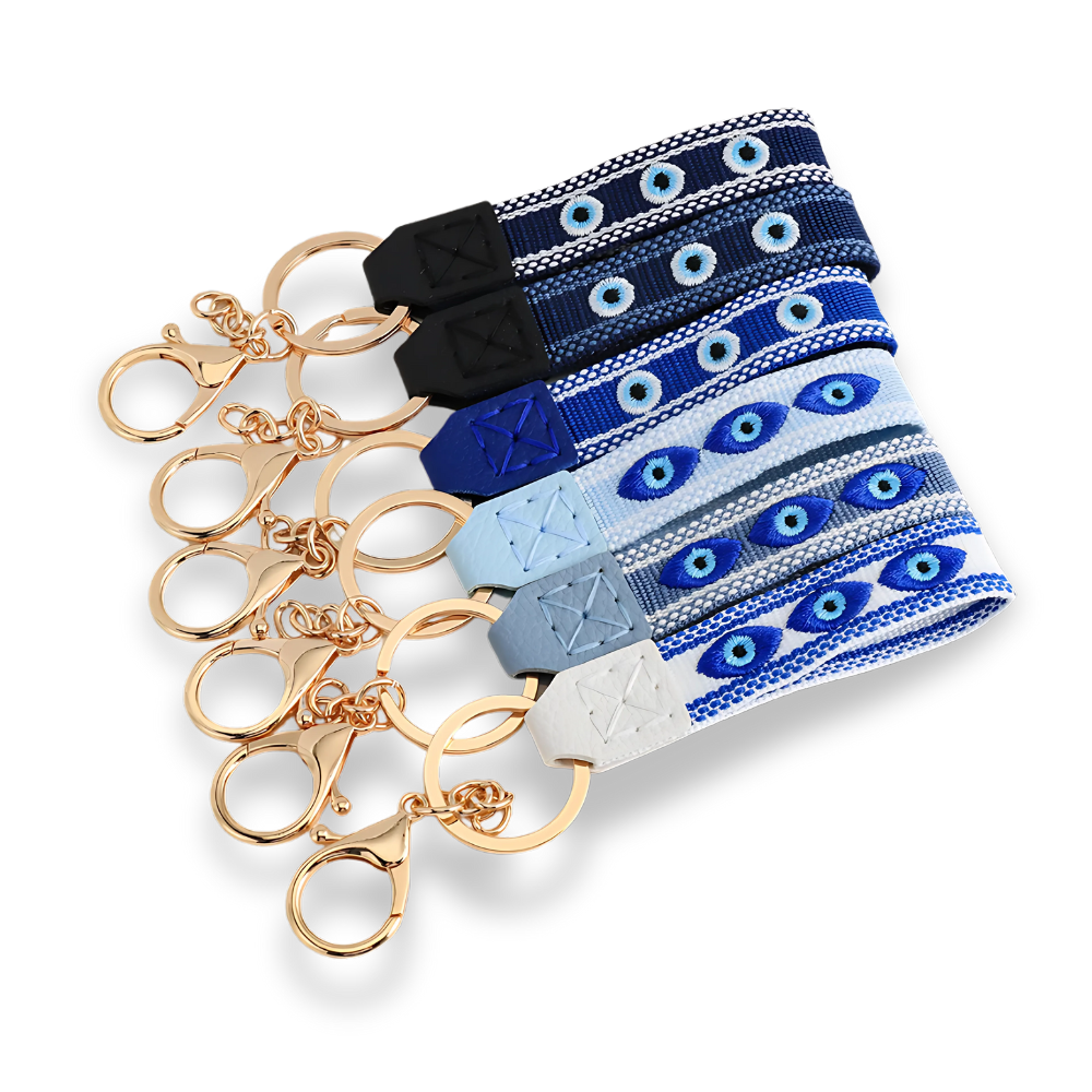 6 Colors and 2 Lengths! Evil Eye Key Chain Hand Woven Key Rings For Car Fashion Backpack Accessory Keyring Gifts