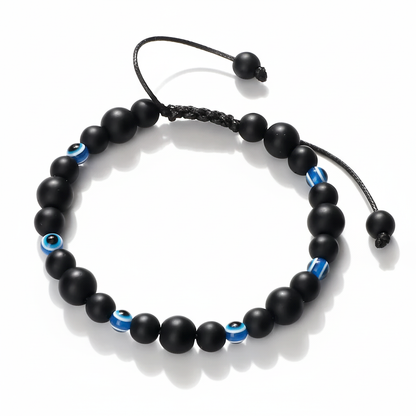 32 Styles To Choose From! Evil Eye Beaded Bracelets Natural Cat Eye Stone 6 8mm Opal Men Unisex Adjustable
