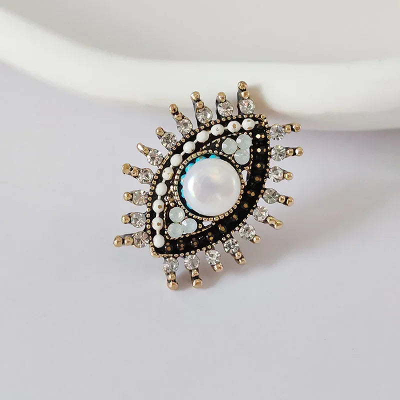 Evil Eye Brooch for Women Ladies Fashion Pin Colorful Bedazzled Sparkly