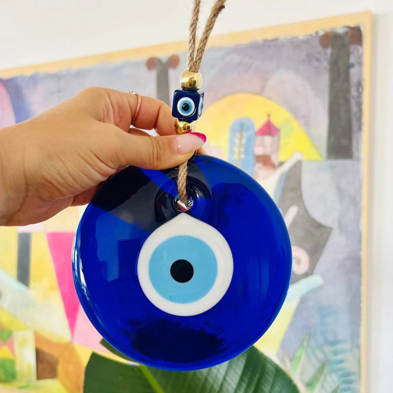 2 Sizes! Evil Eye Wall Hanging Glass Evil Eye Wall Charm Home Decor Home Gift Idea House Protection Turkish Evil Eye Gift