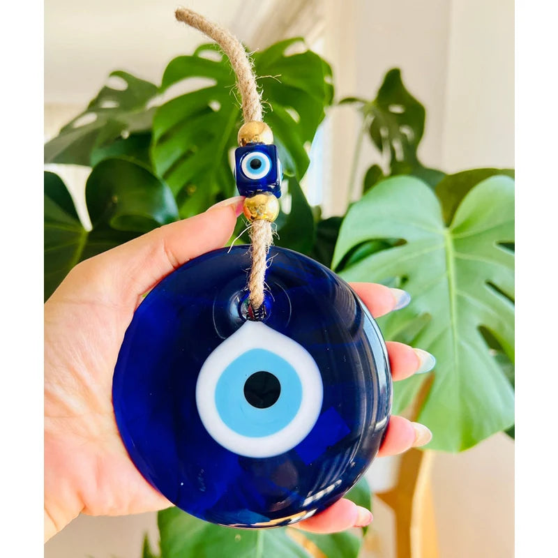 2 Sizes! Evil Eye Wall Hanging Glass Evil Eye Wall Charm Home Decor Home Gift Idea House Protection Turkish Evil Eye Gift