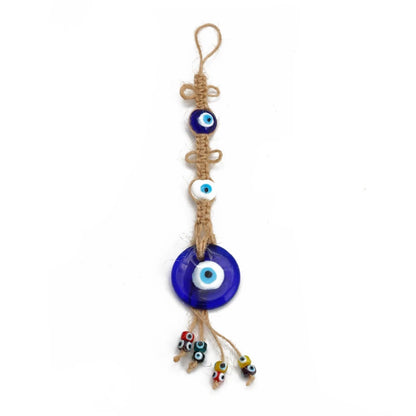 14 Style Collection! Evil Eye Braided Rope Cross Heart Tassel Wall Hanger Handmade Glass Pendant