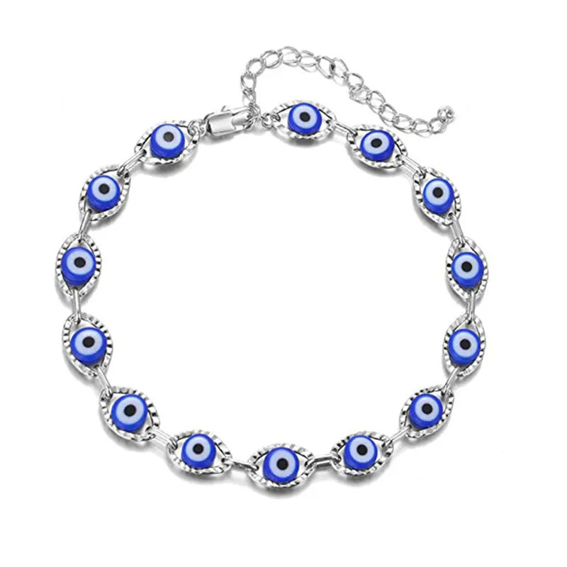 New Lucky Turkish Evil Eye Chain Bracelet For Women Men Fashion Demon Blue Eyes Bracelets&Bangle Party Jewelry Gifts Wholesales