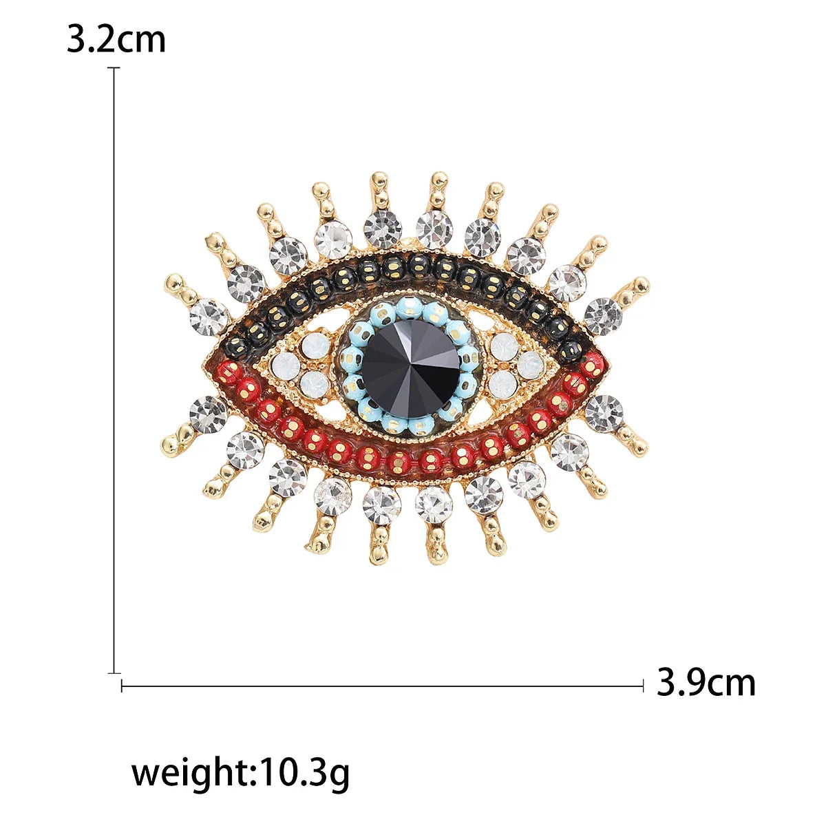 2 Styles! Stunning Rhinestone Evil Eye Pins for Women Eyes Brooches Bedazzled Shiny