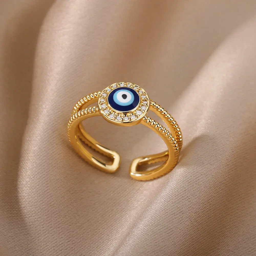 16 Different Styles! Gold and Silver Evil Eye Rings For Women Stainless Steel Many Options! 1 PC