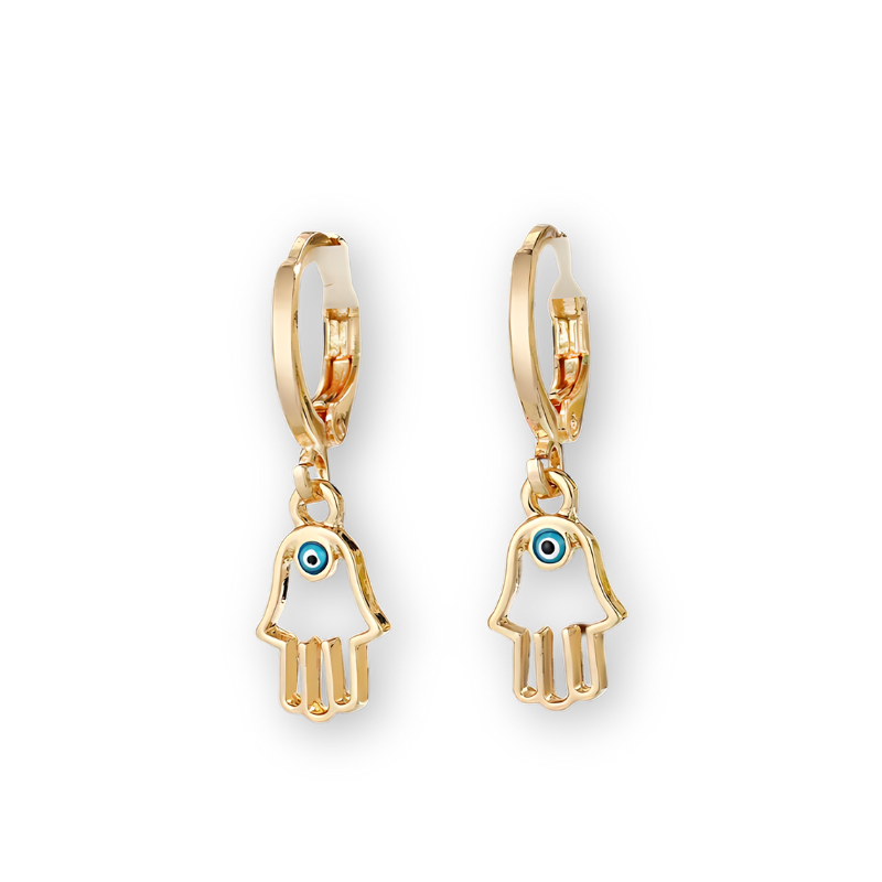 Serene Hamsa Hoop Earrings- GOLD