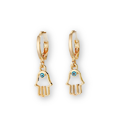 Serene Hamsa Hoop Earrings- GOLD