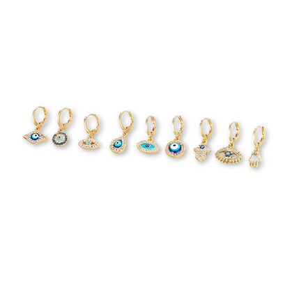 Serene Hamsa Hoop Earrings- GOLD