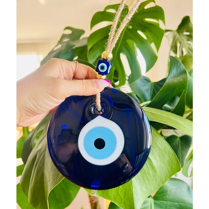 2 Sizes! Evil Eye Wall Hanging Glass Evil Eye Wall Charm Home Decor Home Gift Idea House Protection Turkish Evil Eye Gift