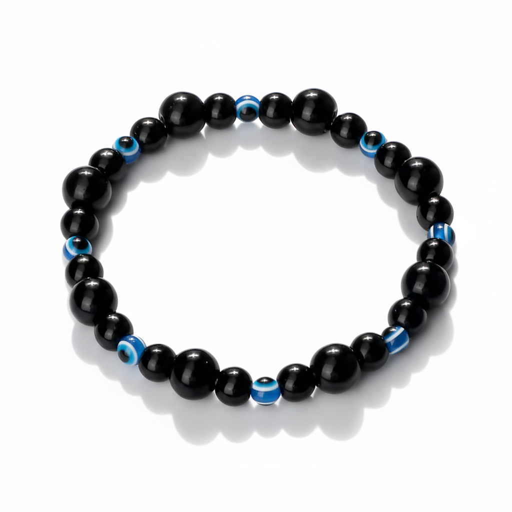 32 Styles To Choose From! Evil Eye Beaded Bracelets Natural Cat Eye Stone 6 8mm Opal Men Unisex Adjustable