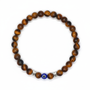 4 Colors! Unisex Natural Tiger Eye Beaded Bracelet Turkish Amulet Protection Blue Evil Eye Bracelet