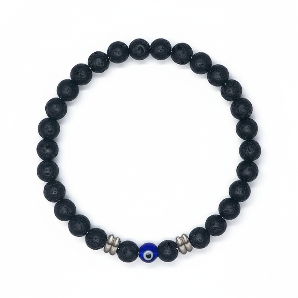 4 Colors! Unisex Natural Tiger Eye Beaded Bracelet Turkish Amulet Protection Blue Evil Eye Bracelet