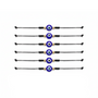 9 Color Options! 6Pcs/Set Handmade Turkish Lucky Evil Eye Bracelets Unisex 6 Pack