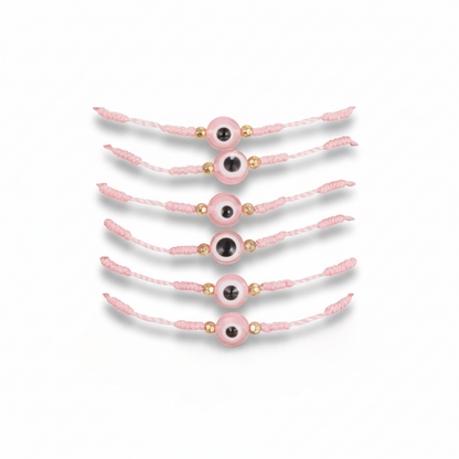 9 Color Options! 6Pcs/Set Handmade Turkish Lucky Evil Eye Bracelets Unisex 6 Pack